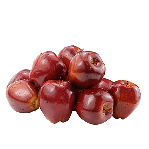 PQZATX 12 Pcs Fake Fruit Apples Artificial Apples Lifelike Simulation Red Apples Home House Decor for Still Life Kitchen Decor