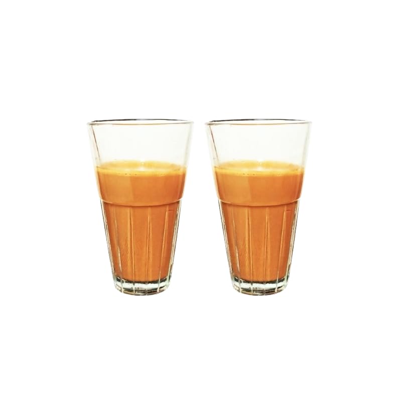 Image of AAMU Moon 60 ML Tea Glasses, Cutting Chai Glass, Tapri Chai Cups, Set of 2, for Modular Kitchen Crockery, Restaurants, Offices & Gifts