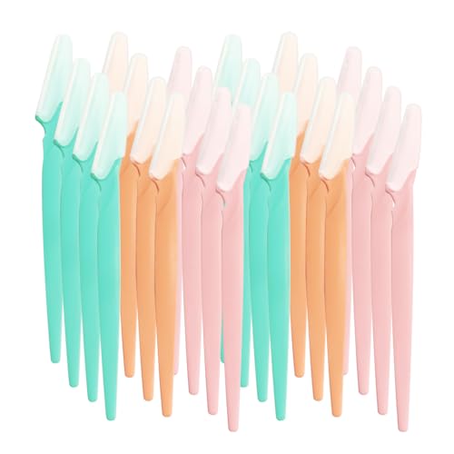 Dermaplaning Tool 24 Pcs Face Razors for Women and Men Eyebrow Razor with Cover Face Shaver Facial Hair Removal Eyebrow Trimmer