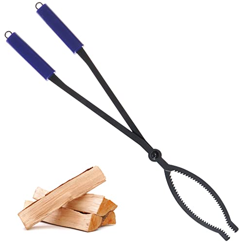 CKLT 28" Firewood Tongs Log Grabber for Thick Logs Outdoor Indoor Camfire Firepit Bonfire Fireplace Tongs Heavy Duty Wrought Rustproof Safely Moves Firewood by CKLT - Used condition - US$27.99