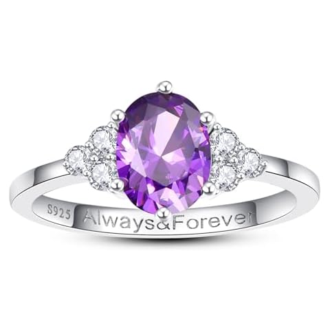 BONLAVIEGEM 925 Silver Amethyst Ring Cover