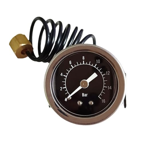 Mocoocouture Hohe Präzisionen 16 Barten Manometer Für Espressomaschinen Mit Einfacher Installation Und Klarer Messwerte Professionelle Kaffeeausrüstung