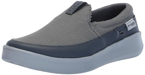 Columbia Men's Boatside Breathe PFG, Titanium Grey Steel/Graphite, 7
