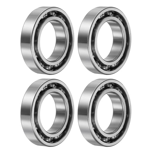 sourcing map 6008 Deep Groove Ball Bearing,4pcs 40 x 68 x 15mm C3 Open Type Chrome Steel Bearings