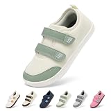 SAGUARO Barfussschuhe Kinder – Atmungsaktive Hausschuhe für Jungen Mädchen, Leichte Breite Hallenschuhe Kinderschuhe, rutschfeste Barfuß Sneaker Sportschuhe für Kindergarten & Outdoor Hellgrün,Gr.35