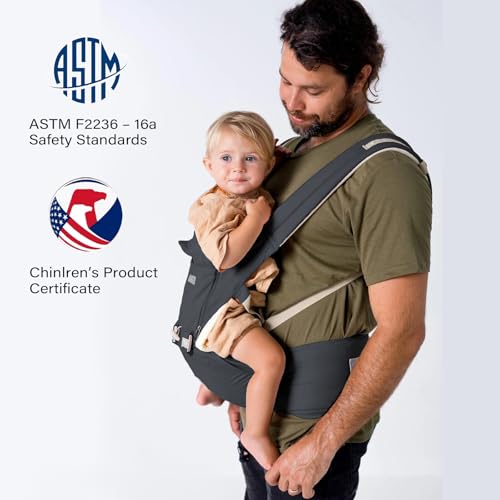 Baby-Carrier-Newborns-to-Toddler-7-45-lbs-All-Seasons-Foldable-Baby-carriers-Front-and-Back-with-Hip-Seat-Lumbar-Support-for-Outdoor-HikingDark-Grey