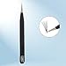 HADIZ Pointed Fiber Tip Tweezer Diamond Print Precision for Women and Men Eyebrow Facial Hair Eyelash Extension Tweezers Ingrown Hair Removal Blackhead Remover Tool (black)