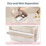 BAGSMART Travel Toiletry Bag, Large Wide-open Travel Bag for Toiletries, Makeup Cosmetic Travel Bag with Handle-Black - Image 3