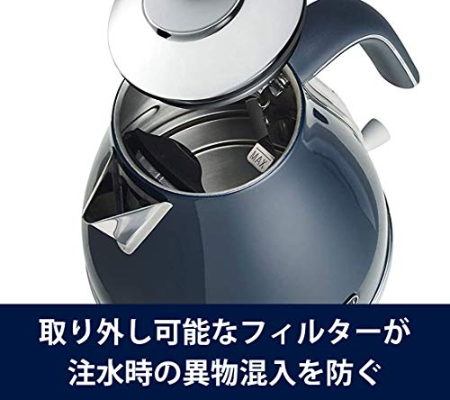 Tetera eléctrica DeLonghi KBOC1200J-BL azul acero inoxidable miniatura 4