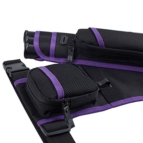 Legend First Archery Quiver For Arrows - Target Shooting Hip Quivers With Adjustable Belt & 3 Arrow Tubes - Durable Nylon Material - With T-Slot & Storage Pockets For Accessories, Tools, Score Card #TOP4