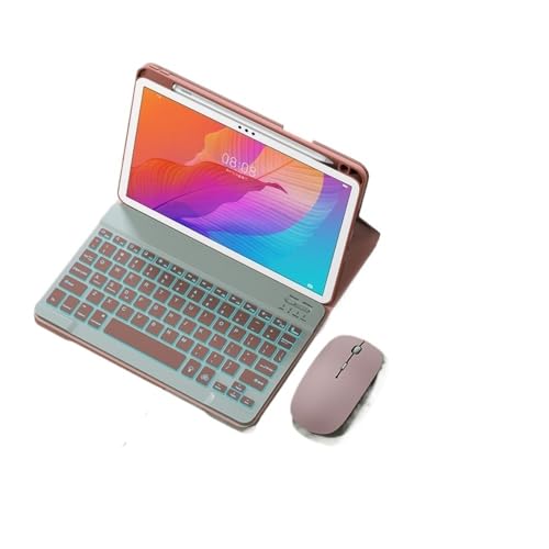 Funda para Huawei Matepad Air 12 con teclado retroiluminado blanco y ratón