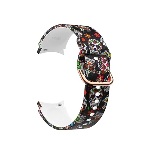 [PLYYQZM] �ɍ��� Sam su ng Galaxy Watch 4/5/6/7 40mm 44mm 5Pro 45mm 6Classic 47mm 43mm �u���X���b�g�p�v�����g�V���R���E�H�b�`�o���h�ɓK��(Colored skeleton,F