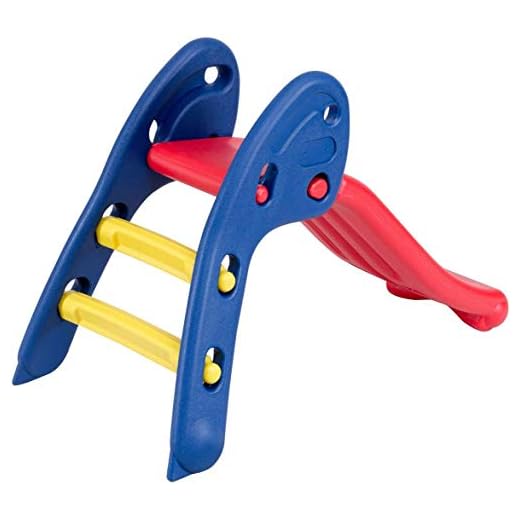 ReunionG Folding Slide for Kids, First Slide with Climb and Slide 2-1 Design, Children Play Slide Perfect as Birthday