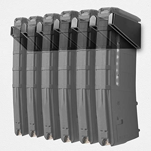 vivi min Solid ABS 6X Standard AR15 PMAG Wall Mount,Gun Mag Holder,Magpul Magazine Storage Racks for Wall Display