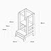 MEOWBABY Torre de Aprendizaje Montessori Ayudante de Cocina Para Niños Taburete de...