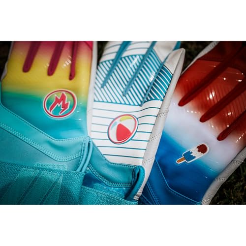 Easton | Walk-Off Ethos Locked-in Baseball Batting Gloves | Compression Wrist Strap | Rocket Pop | Adult Small by Easton - Used condition - Image 6