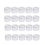 ✿ aus klarer Kunststoff,man sieht gut was sich drinnen befindet. Jeder Behälter hat einen runden Deckel für eine sichere und saubere Aufbewahrung der Döschen