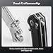 SENCUT Crowley Pocket Knife Button Lock Folding Knife for EDC, Black G10 Handle Satin D2 Blade Foldable Small Knife with Clip, Everyday Carry Knife for Men Women Indoor Outdoor Gift S21012-4