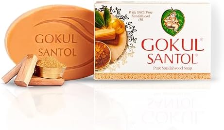 Gokul Santol Pure Sandalwood Bath Soap - Anti-Bacterial, Long-Lasting Fragrance | 75g (Pack of 3) | Gentle and Nourishing | Safe on all Skin Types