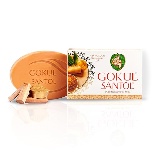Gokul Santol Pure Sandalwood Bath Soap - Anti-Bacterial, Long-Lasting Fragrance | 75g (Pack of 3) | Gentle and Nourishing | Safe on all Skin Types