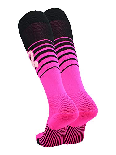 TCK Breaker Pink Ribbon Breast Cancer Awareness Socks for Soccer Baseball Softball Football Boys Girls Men Women Over Calf2