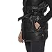 Levi's Women's Vegan Leather Puffer Vest, Black with Belt, Medium