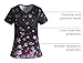 Scrub Tops for Women Stretchy Vneck Short Sleeve Cute Floral Animal Printed Holiday Nursing Pocketed Working Uniforms