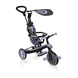 Triciclo ajustable | En modo triciclo o draisiana, ajusta el sillín antideslizante en 2 niveles (31/34 cm). Para transformar el triciclo en una draisiana, basta con desenroscar las ruedas y volver a montarlas en el interior, sin necesidad de herramientas