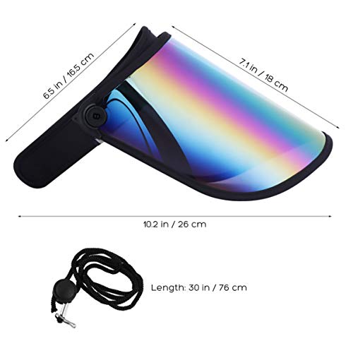 , 1 peça, chapéu de sol, viseiras de PVC holográfico , boné esportivo para caminhadas, acampamento,