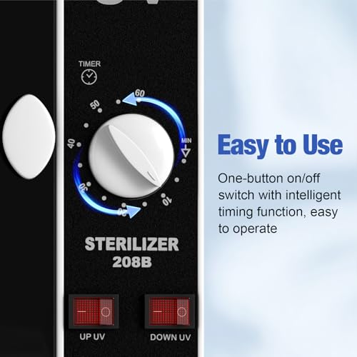 UV Sanitizer Cabinet. Dual Lamp Ultraviolet Disinfection Cabinet with Timer Setting, Suitable for Disinfection of Various Items