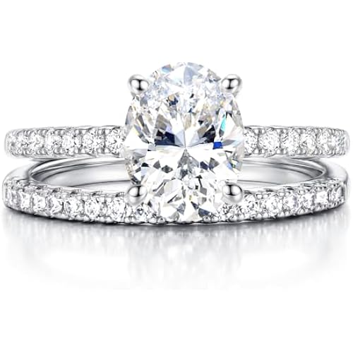 MILACOLATO Engagement Rings for Women Non Tarnish Bridal Rings Sets