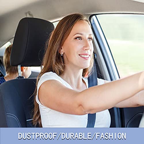 Asubha 4 Pcs Car Seat Head Rest Cover, Functional Headrest Cover, Seat Cover Accessories Car Headrest Protector, Universal Car Headrest Cover For Car Truck And Most Cars #TOP6