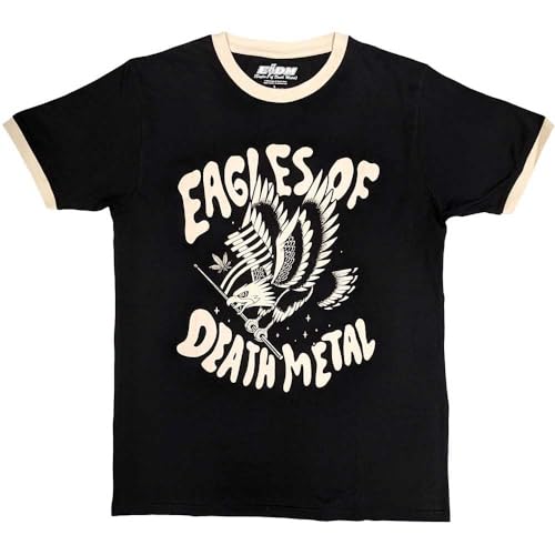 T-shirt ringer Eagles Of Death Metal Eagle vêtement rock rétro pour homme et femme