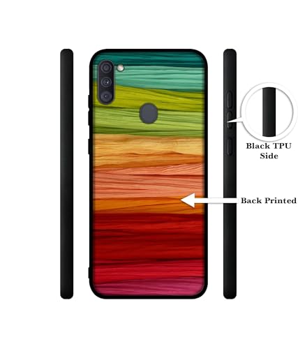 Image of Colorful Thread Design Premium 2D Printed Metal Back Case Cover for Samsung Galaxy A11 4G / M11 4G