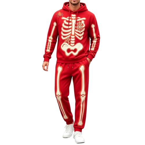Pantalones de esqueleto 3D holgados que eliminan la rigidez en tus fiestas de disfraces casuales