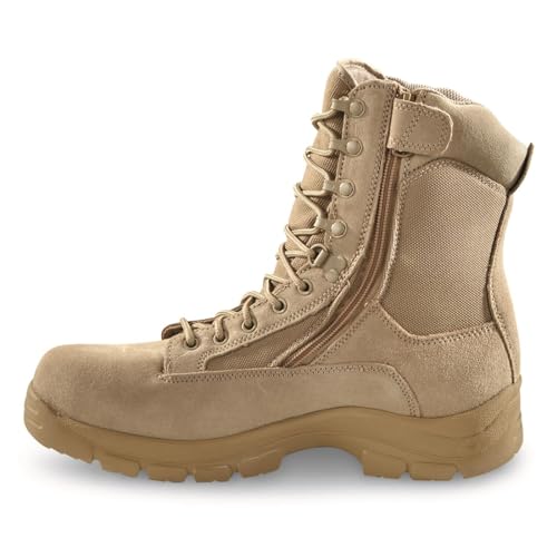 HQ ISSUE Men's Waterproof Classic 8" Side Zip Desert Tactical Boots4