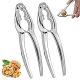 Rairsky 2 Piezas Casca Nueces de Aleación de Zinc, Abridor de Nueces, Cascanueces Acero Inoxidable para Nueces Castañas Almendras Nueces de Brasil, Clip para Langosta e Cangrejo, Pelador de Castañas