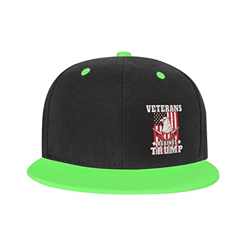 Veterans Against Trump Eagle USA Democrat Unisex Adults Sun Trucker Hats Winter Baseball Hip Hop Cap for Men Women Green