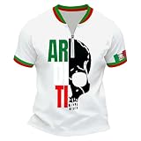 Polo Hombre Media Cremallera Cuello Alto Diseño Italiano Rendimiento Atlético Informal Deportivo Polo Manga Corta Transpirable Elegante para Gimnasio Y Diario Estilo Activo M41