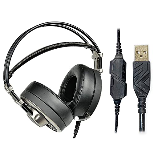 Adcom Vision 7.1 USB Noise Cancelling Super Gaming Over Ear Stereo Headphone (Steel Grey) - Image 2