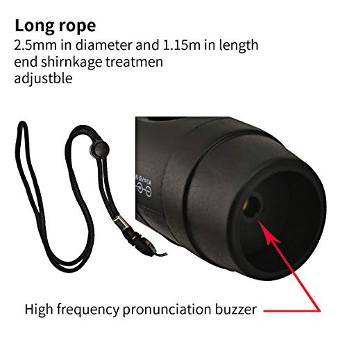 Zht Electronic Whistles For Referees With Usb Charging, 3 Tone High Volume Emergency Whistle For Coaches Teacher, Outdoor Safety Whistles With Lanyard- Black Color #TOP5