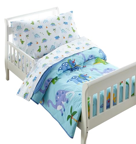 Wildkin Kids Cotton Toddler Comforter – Soft & Lightweight, Fits Standard Crib Mattress - Dinosaur Land