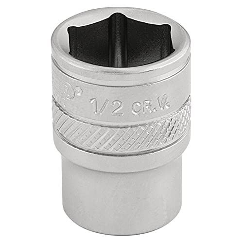 Draper 16526 1/4" Square Drive Micro Satin Chrome Imperial Socket, 1/2" Size