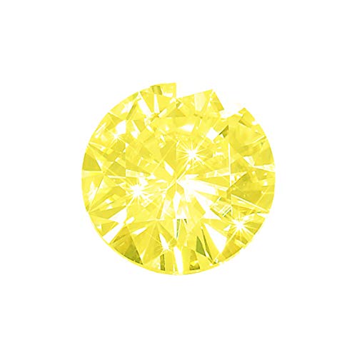 Zircone cubique de 8 mm jaune pour remplacer une pierre perdue