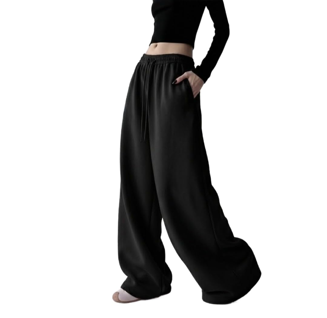 dockstreet Track Pant for Women || Baggy Fit || Track Pants || Full Elastic Jogger Track Pant ||-picture-10