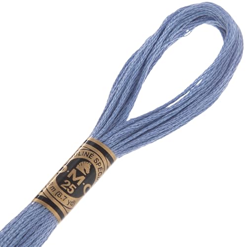 Image of Hobby Lobby DMC Cotton Embroidery Floss - 160 Medium Gray Blue, Set of 12