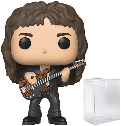 POP Queen - Figura de vinilo de John Deacon Funko Rocks (incluye funda protectora de caja compatible)