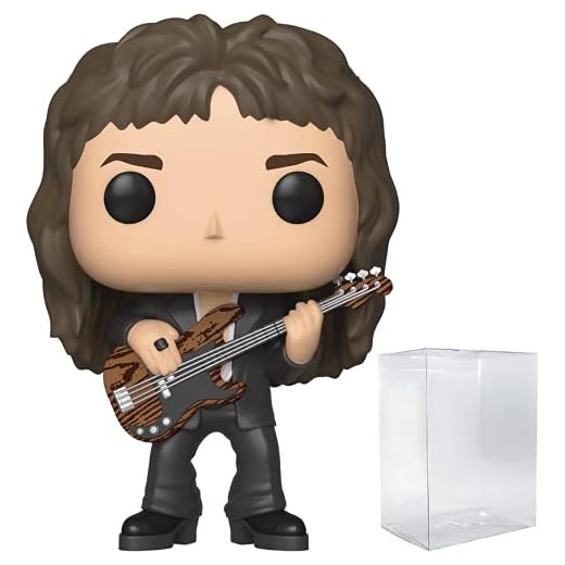 POP Queen - Figura de vinilo de John Deacon Funko Rocks (incluye funda protectora de caja compatible)