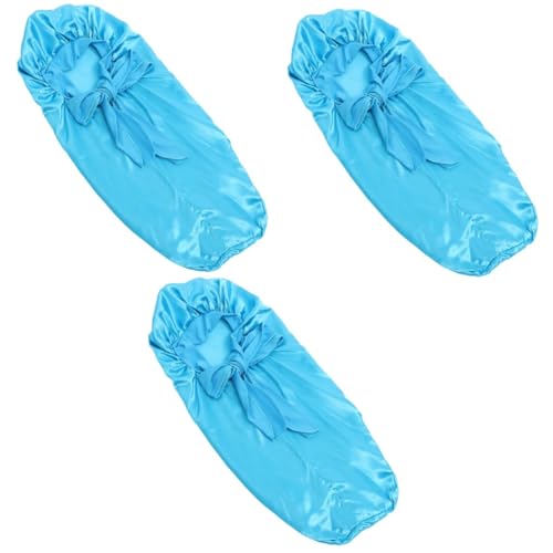 Bonnet de nuit satin pour cheveux bouclés lot de 3 idée cadeau bien-être pour femme