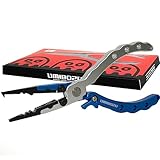 Umibozu(ウミボウズ) フィッシングプライヤー 国内 防錆 多機能 針はずし フックはずし ラインカッター 安全ロープ付き ステンレス 高性能 超軽量 (5.ブルー)